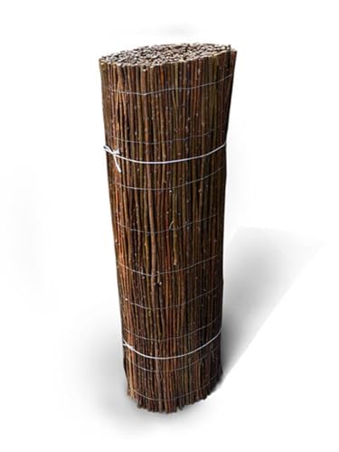 Weidenmatte in 20 Größen - Sichtschutz Zaun Windschutz Sichtschutzmatte Weidenzaun für Garten, Balkon und Terrasse - Balkonverkleidung Wetterfest - Rollzaun Holzzaun (100 x 500cm) von AG Group