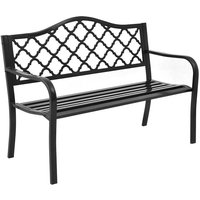 Aga24 - Aga Gartenbank Metall, 2-Sitzer Sitzbank, Parkbank bis 240kg belastbar, Terrassenbank für Garten, Balkon und Terrasse MR2003 127x60x89 cm von AGA24