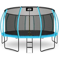 Aga sport exclusive Trampolin 500 cm Hellblau + Sicherheitsnetz + Leiter von AGA24