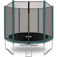 Aga SPORT TOP Trampolin,Kindertrampolin mit Sicherheitsnetz 250 cm Dunkelgrün von AGA24
