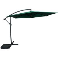 Aga Sonnenschirm, Gartenschirm MR2025 ø 300 cm,mit Kurbelmechanismus,Dunkelgrün von AGA24