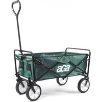 Aga Bollerwagen Gartenwagen faltbar mit Griff & Getränkehaltern bis 80 kg, Handwagen Outdoor MR4610 Grün von AGA24