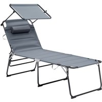 Aga Gartenliege xxl mit Dach Grau von AGA24