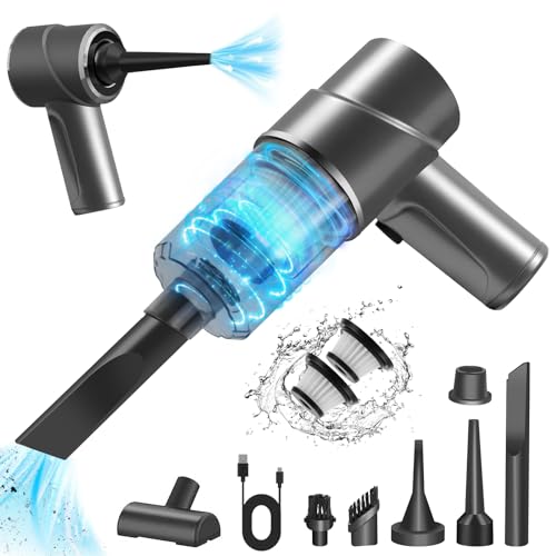 AGARELE Handstaubsauger 12000Pa Auto Staubsauger USB-C Wiederaufladbarer Akku Handstaubsauger Kabellos 4 in 1 Mini Staubsauger für den Auto, Haus, Küche Silber AGARELE Handstaubsauger 12000Pa Auto Staubsauger USB-C Wiederaufladbarer Akku Handstaubsauger Kabellos 4 in 1 Mini Staubsauger für den Auto, Haus, Küche Silber von AGARELE