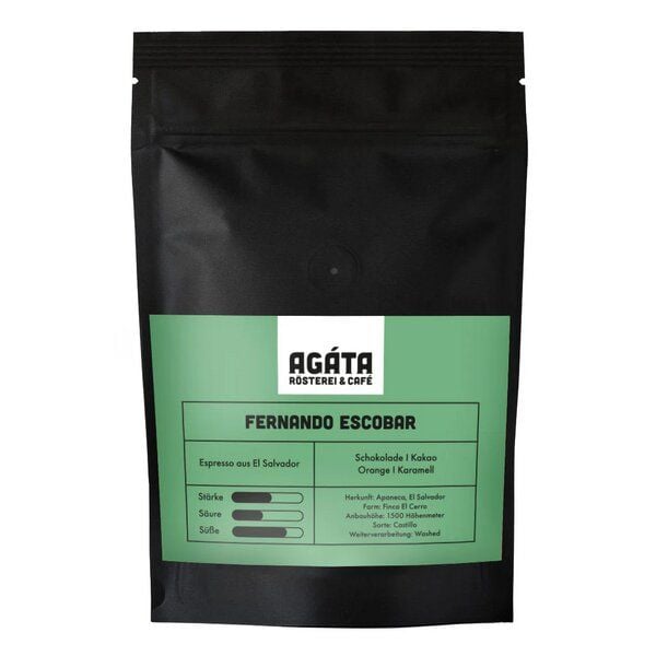 AGÁTA Rösterei & Café Fernando Escobar, Espresso, ganze Bohne, gemahlen, 250g von AGÁTA Rösterei & Café