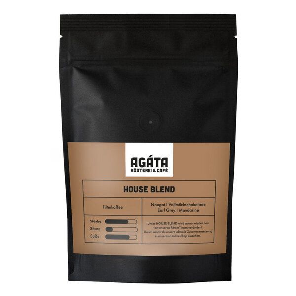 AGÁTA Rösterei & Café House Blend Filterkaffee, ganze Bohne, gemahlen, 250g von AGÁTA Rösterei & Café