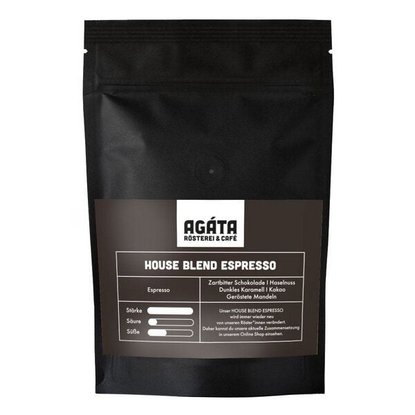 AGÁTA Rösterei & Café House Blend Espresso, ganze Bohne oder gemahlen 250g von AGÁTA Rösterei & Café