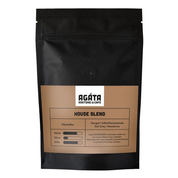 AGÁTA Rösterei & Café House Blend Filterkaffee, ganze Bohne, 1kg von AGÁTA Rösterei & Café