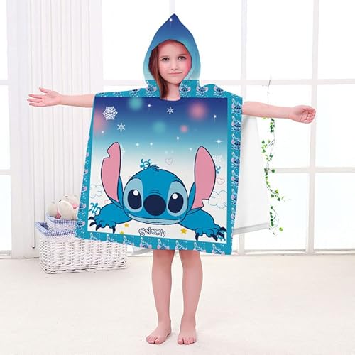 AGBARR Anime Badetücher Kinder mit Kapuze,Mikrofaser Strandtuch Badeponcho Kinder Cute Handtuch mit Kapuze Für Mädchen Jungen Kleinkind 2-8 Jahre alt von AGBARR