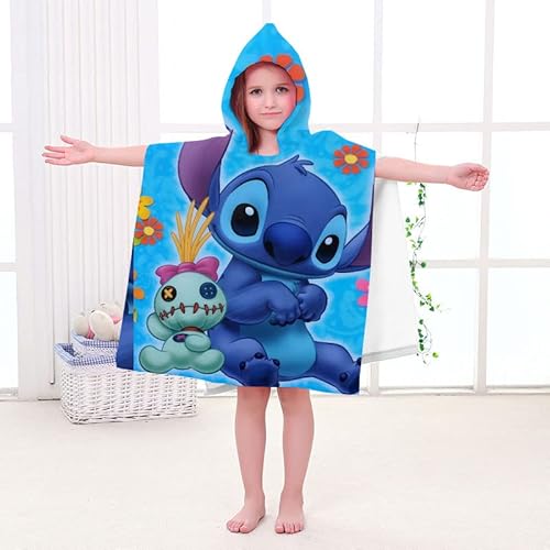 AGBARR Anime Badetücher Kinder mit Kapuze,Mikrofaser Strandtuch Badeponcho Kinder Cute Handtuch mit Kapuze Für Mädchen Jungen Kleinkind 2-8 Jahre alt von AGBARR