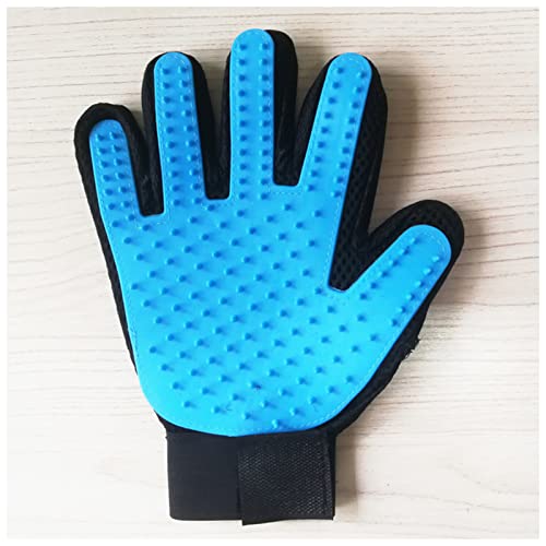 AGBARR Reinigungshandschuhe Silikon Hund Pet Grooming Handschuh Katzen Bürstenkamm Desjedding Haarhandschuhe Hunde Bad Reinigungsmittel Tierkämme Reinigungshandschuh (Size : Sky Blue Right Hand) von AGBARR