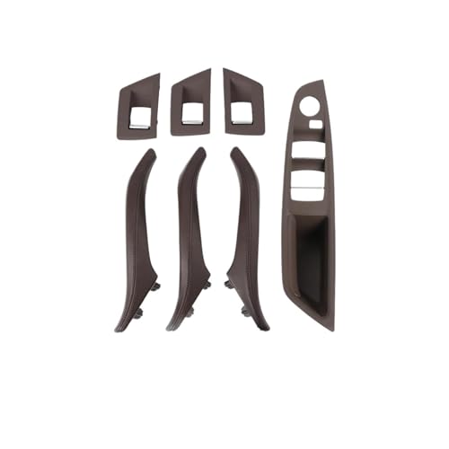 Auto Innen Zubehör Tür Pull Griff Ersatz Für 5er-Serie F10 F11 rechter Griff Fahrer Innentürgriff Ledergriff Armlehnenplatte ohne Spiegel Klappknopf(RHD Moka) von AGBLAYDVEW