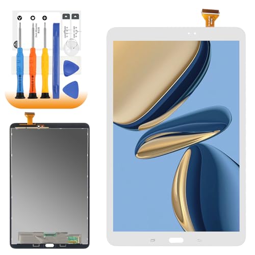 LCD Bildschirm für Samsung Galaxy Tab A 10.1 2016 SM-T580 SM-T585 10,1 Zoll LCD Display Bildschirm Ersatz Touchscreen Digitizer Glasplatte Montage-Reparatur-Set - Weiß von AGCUT