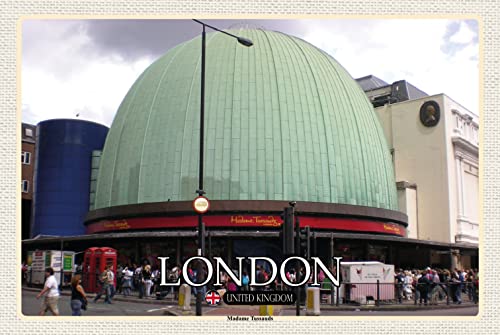 AGDeko® Blechschild 18x12 cm London England Madame Tussauds zum Aufhängen oder Stellen Raum Dekoration von AGDeko André Günther Dekoration & Style