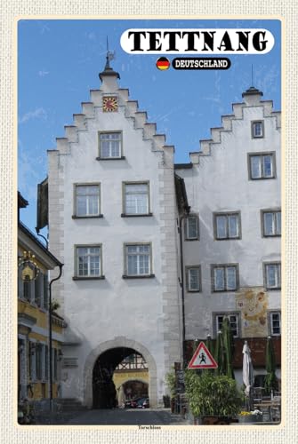 AGDeko® Blechschild 18x12 cm Tettnang Torschloss Altstadt zum Aufhängen oder Stellen Raum Dekoration von AGDeko André Günther Dekoration & Style