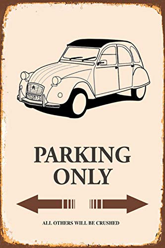 AGDeko® Blechschild 20x30cm Ente 2CV parking only Auto Parkplatz Schild von AGDeko André Günther Dekoration & Style