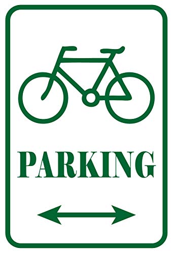 AGDeko® Blechschild 20x30cm Fahrräder parking Parkplatz Schild Bike von AGDeko André Günther Dekoration & Style