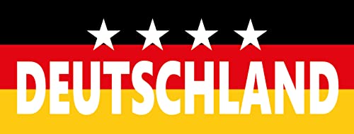 AGDeko® Blechschild 27x10 cm Deutschland Flagge Sterne Schwarz Rot Gold von AGDeko André Günther Dekoration & Style