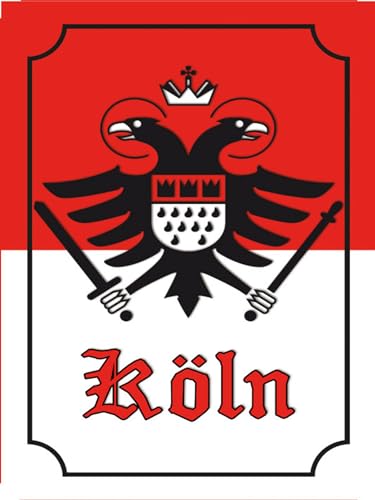 AGDeko® Blechschild 40x30 cm Köln Stadtwappen Stadt zum Aufhängen oder Stellen Raum Dekoration von AGDeko André Günther Dekoration & Style