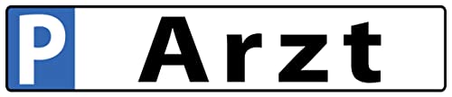 AGDeko® Blechschild 46x10cm Parkplatz Schild ARZT reservierter Stellplatz Firma Laden Haus KFZ Kennzeichen Format von AGDeko André Günther Dekoration & Style
