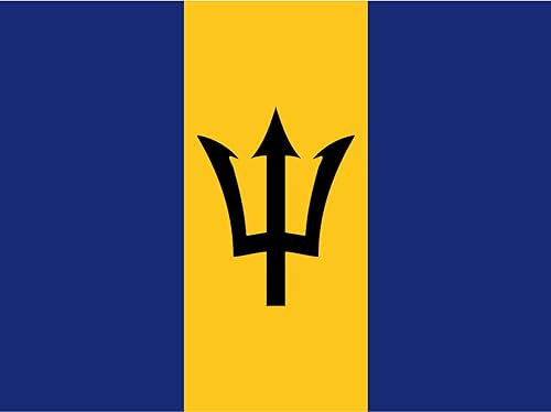 AGDeko® Blechschild Barbados Flag Fahne Flagge of Barbados Größe 30x20 cm von AGDeko André Günther Dekoration & Style