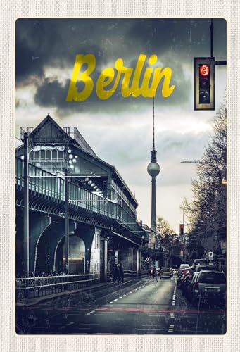 AGDeko® Blechschild Berlin Deutschland Mittelalter Gemälde Reisen Urlaub Touristik Größe 30x20 cm von AGDeko André Günther Dekoration & Style