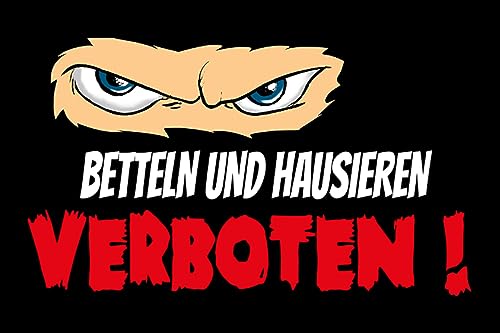 AGDeko® Blechschild Betteln und Hausieren verboten Größe 30x20 cm von AGDeko André Günther Dekoration & Style