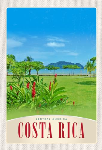 AGDeko® Blechschild Costa Rica Central Amerika Strand Meer Reisen Urlaub Touristik Größe 30x20 cm von AGDeko André Günther Dekoration & Style