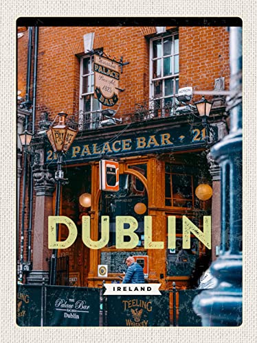 AGDeko® Blechschild Dublin Ireland Palace Bar Reiseziel Reisen Urlaub Touristik Größe 30x20 cm von AGDeko André Günther Dekoration & Style