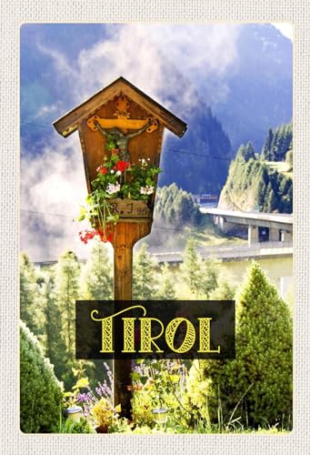 AGDeko® Blechschild Tirol Österreich Jesud Christus Natur Reisen Urlaub Touristik Größe 30x20 cm von AGDeko André Günther Dekoration & Style