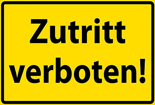 AGDeko® Blechschild Zutritt Verboten Größe 30x20 cm von AGDeko André Günther Dekoration & Style