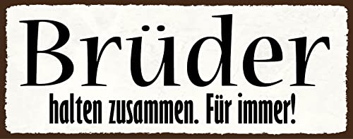 AGDeko® Holzschild 27x10 cm Brüder halten zusammen immer von AGDeko André Günther Dekoration & Style