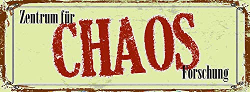 AGDeko® Holzschild 27x10 cm Zentrum für CHAOS Forschung von AGDeko André Günther Dekoration & Style