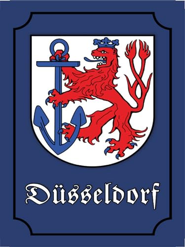 AGDeko® Holzschild 40x30 cm Düsseldorf Stadtwappen Stadt zum Aufhängen oder Stellen Raum Dekoration von AGDeko André Günther Dekoration & Style