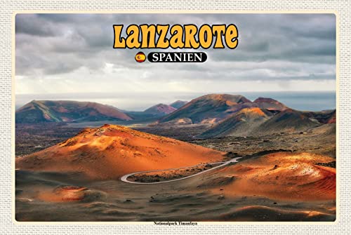 AGDeko® Holzschild Lanzarote Spanien Nationalpark Timanfaya Größe 30x20 cm von AGDeko André Günther Dekoration & Style