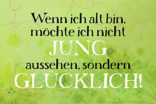 Aus Holz 20x30cm Wenn ich alt bin möchte ich nicht jung aussehen sondern Glücklich Spruch Tafel Aus Holz 20x30cm Wenn ich alt bin möchte ich nicht jung aussehen sondern Glücklich Spruch Tafel von AGDeko André Günther Dekoration & Style
