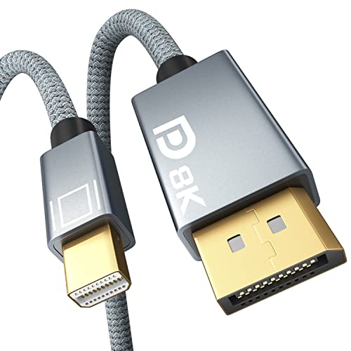 Mini DisplayPort auf DisplayPort 1.4 Kabel, Mini DP 1.4 auf DP 8K, 8K60Hz 5K120Hz 4K144Hz 4K120Hz 2K240Hz, HDR G-Sync FreeSync Thunderbolt 2 DP Kabel für MacBook (Vor 2017), HP Dell Laptop, PC, 1.5M von AGFINEST