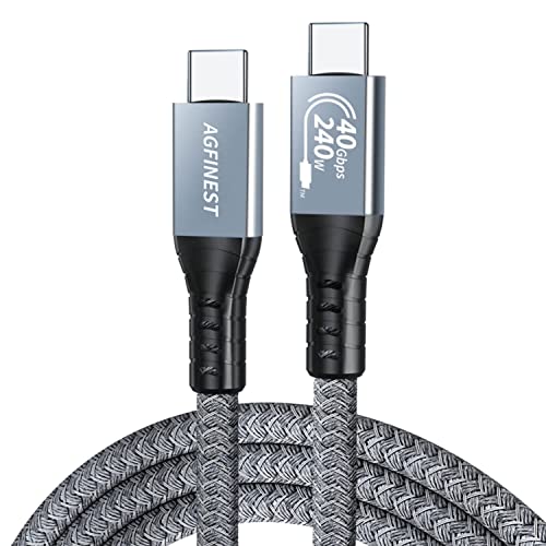 AGFINEST 240W USB4 Kabel für Thunderbolt 4 Kabel, Zertifizierte 40Gbps Datensynchronisation, 8K@60Hz 4K@144Hz HDR USB C Kabel für iPhone16 MacBook M1 M2, iPad, SSD, Docking Station (Gerade, 1M) AGFINEST 240W USB4 Kabel für Thunderbolt 4 Kabel, Zertifizierte 40Gbps Datensynchronisation, 8K@60Hz 4K@144Hz HDR USB C Kabel für iPhone16 MacBook M1 M2, iPad, SSD, Docking Station (Gerade, 1M) von AGFINEST