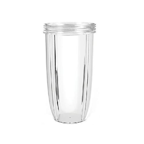 Klarer Entsafterbecher, Ersatz aus Kunststoff, großer Becher, kompatibel mit NutriBullet, Entsafter, 18/24/32 oz, transparenter Becher mit ergonomischem Griffdesign(Style C 1pc) von AGFQGLDPO