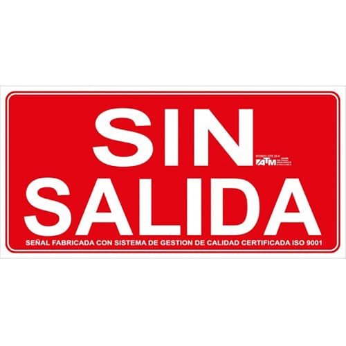 AGHASA ASA080 - Schild ohne Ausgang, PVC, 1 mm, Klasse A, 200 x 250 mm von AGHASA
