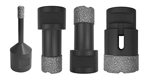 LEJA tools 830M14-14-32 - Juego de 4 brocas huecas diamantadas para perforación en seco con rosca M14 (14-20-25-32 mm) von Leja Tools