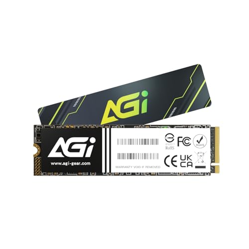 AGI AI818 1TB M.2 PCIe Gen4x4 NVMe 2280 SSD, 3D NAND, HMB, Lesegeschwindigkeit von bis zu 4700MB/s, kompatibel mit Laptop und Desktop-Computer (PC) von AGI