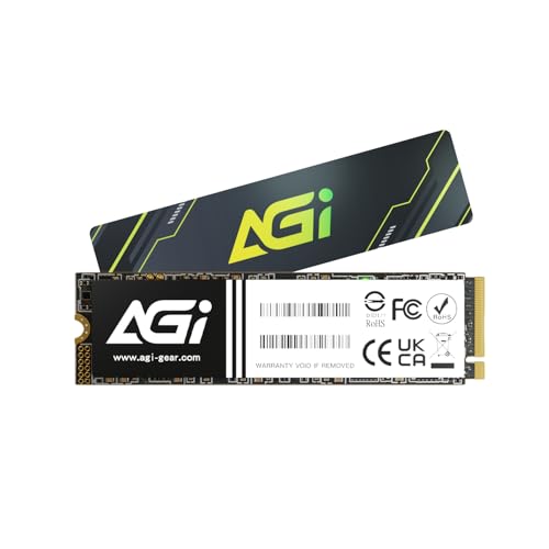 AGI AI218 512GB M.2 PCIe Gen3x4 NVMe 2280 SSD, 3D TLC NAND, DRAM Cache, Lesegeschwindigkeit bis zu 3700MB/s, Kompatibel mit Laptop und Desktop-Computer (PC) von AGI