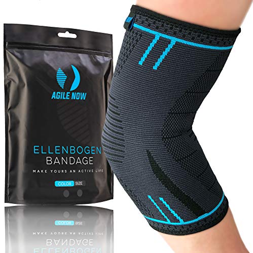 AGILE NOW Ellenbogenbandage Tennisarm Stabilisiert & Schützt für Tennis Bandage Ellbogen Bandage Ellenbogen Armbandage Herren Damen (M) von AGILE NOW