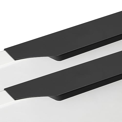 Schrankgriffe Schwarze Möbelgriffe Aluminiumlegierung Garderobengriffe Schranktürgriffe Unsichtbare Küchengriffe Schubladengriffe aus Metall, 2 Stück (Length 800mm) von AGINOS