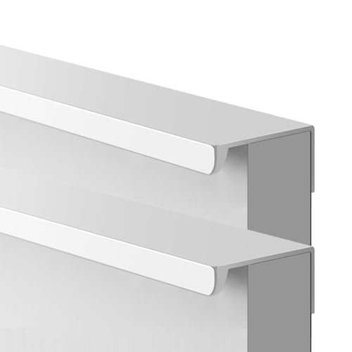 Warmweiße Möbelgriffe Kleiderschrank Griffe Unsichtbare Küchengriffe Schrankgriffe 2 Stück Schranktürgriffe Aluminium Schubladengriffe, mit Schrauben (Length 1200mm) von AGINOS