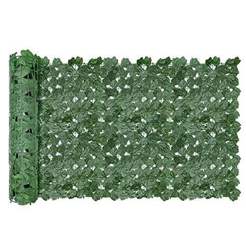 AGJIDSO Künstlicher Efeu-Zaun, 3 m x 1 m (2 x 3 x 0,5 m), künstliche Hecken, Sichtschutzzaun für Garten, Balkon, Outdoor (verbesserte Ahornblätter) von AGJIDSO