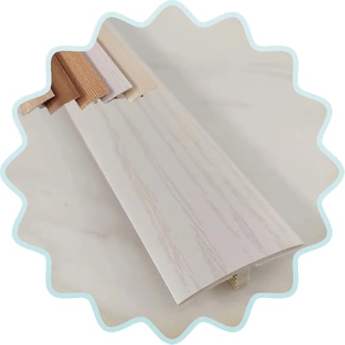 AGKANVCVNT Boden Übergangsstreifen, T-Profil Übergangsschiene Übergangsprofil Für Fliesen Laminat Teppich, Türleisten Boden Selbstklebend, Übergangsleiste Ohne Bohren, 40mm(Beige) von AGKANVCVNT