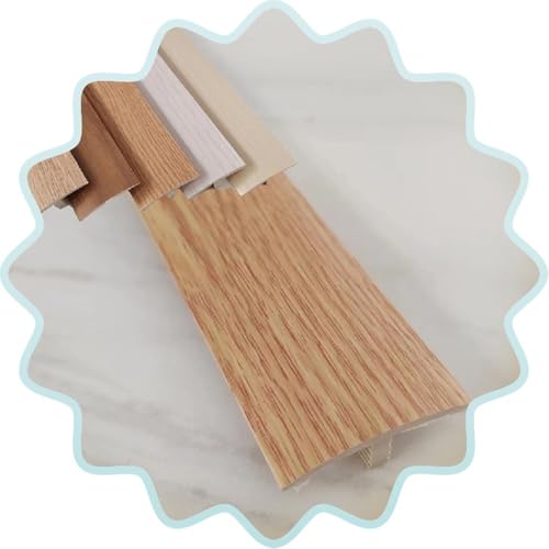 AGKANVCVNT Boden Übergangsstreifen, T-Profil Übergangsschiene Übergangsprofil Für Fliesen Laminat Teppich, Türleisten Boden Selbstklebend, Übergangsleiste Ohne Bohren, 40mm(Maple Color) von AGKANVCVNT