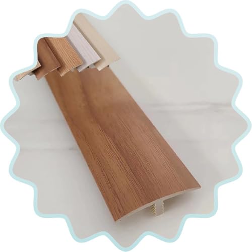 AGKANVCVNT Boden Übergangsstreifen, T-Profil Übergangsschiene Übergangsprofil Für Fliesen Laminat Teppich, Türleisten Boden Selbstklebend, Übergangsleiste Ohne Bohren, 40mm(Off-White) von AGKANVCVNT